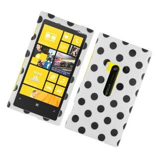 Nokia Lumia 920 Black White Polka Dots Glossy Cover Case Cell Phones & Accessories