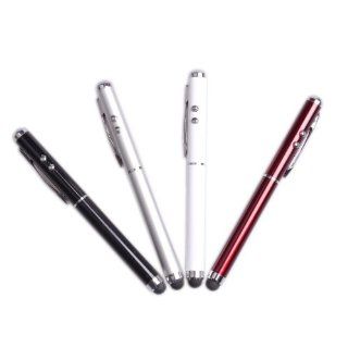 Einzige 4x Capacitive Stylus Touch Pen with Laser Pointer and LED Light Button luminous   (Red, White, Silver, Black) for LG Nexus 5 Nexus 4 Lumia 520 1520 720 920 625 Sony Xperia Z1 Xperia Z Apple iPhone 2G 3G 3GS iPhone 4 iPhone 4S iPhone 5 5S 5C iPad 2 