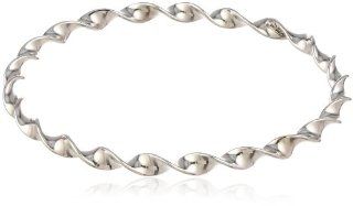 Sterling Silver Tight Twist Slip On Bangle Bracelet, 7" Jewelry