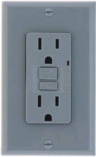 602675 GFCI 15 AMP GRAY   Electrical Switches  