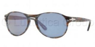 Persol PO2931S Sunglasses 944/56 Blue Striped Horn (Crystal Blue Lens) 53mm Shoes