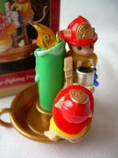 Hallmark 1999 Ornament FLAME FIGHTING FRIENDS Mouse Mice Firefighter   Decorative Hanging Ornaments