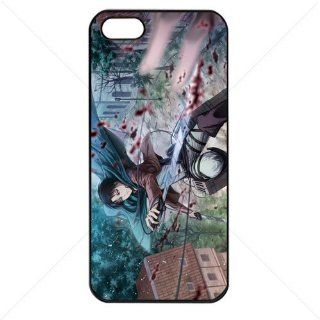 Shingeki no Kyojin Attack on Titan Manga Anime Comic Levi Apple iPhone 5 5S TPU Soft Black or White case (Black) Cell Phones & Accessories