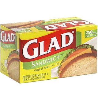 Glad Sandwich Bags, Original Fold Lock Top 250 bags Health & Personal Care