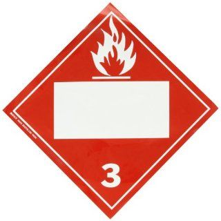 Brady 60378 10 3/4" Height, 10 3/4 Width, B 946 High Performance Vinyl, White On Red Color Dot Standard Placards, Legend "Picto With Blank Box" Industrial Warning Signs