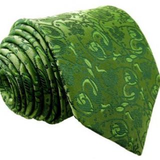 Shlax & Wing Mens Necktie Ties Floral Green 100% Silk Jacquard Woven Handmade at  Men�s Clothing store