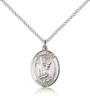 .925 Sterling Silver Saint St. Helen Medal Pendant 3/4 x 1/2 Inches Difficult Marriages 8043  Comes with a .925 Sterling Silver Lite Curb Chain Neckace And a Black velvet Box Pendant Necklaces Jewelry