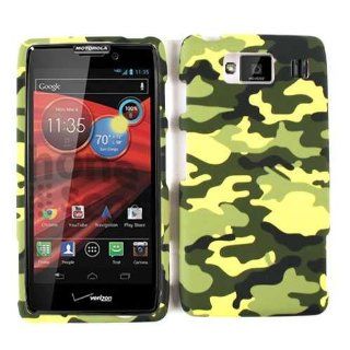 Motorola Droid RAZR MAXX HD XT926 Yellow Green Camo Case Cover Protector Skin Cell Phones & Accessories