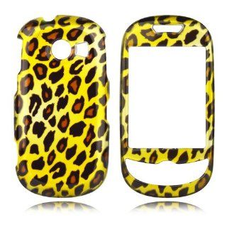 Samsung A927 Flight 2 Phone Shell Case (Leopard Yellow) + Clear Screen Protector + 1 Free Hello Kitty Neck Strap  randomly select Cell Phones & Accessories