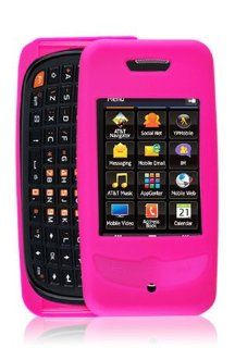 Samsung A927 Flight II Silicone Skin Case   Hot Pink Cell Phones & Accessories