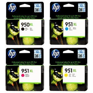 Hewlett Packard   HP 950 951 XL Four Pack  Black & Color Inkjet Ink Set Electronics