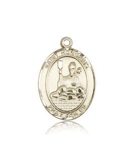 JewelsObsession's 14K Gold St. Honorius Medal Jewels Obsession Jewelry