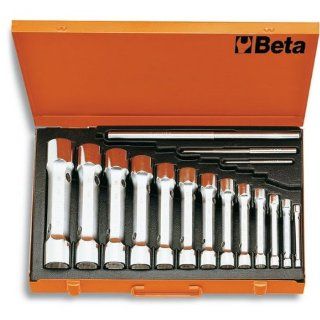 Beta 930/C13 Tubular Socket Wrench Set, 13 Pieces ranging from 6mm x 7mm to 30mm x 32mm in case, 12 Point, with Chrome Plated