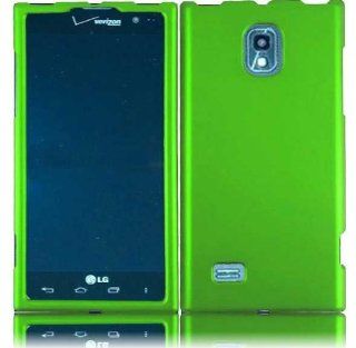 LG Optimus LTE II VS930 LG Spectrum 2 Rubberized Cover   Neon Green Cell Phones & Accessories