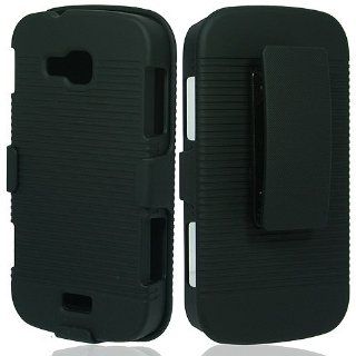 Black Hard Soft Gel Dual Layer Holster Cover Case for Samsung ATIV Odyssey SCH I930 Cell Phones & Accessories