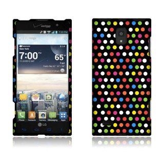 LG Spectrum 2 VS930 Rainbow Dot Rubberized Cover Cell Phones & Accessories