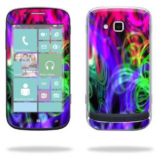 MightySkins Protective Skin Decal Cover for Samsung ATIV Odyssey SCH I930 Cell Phone Verizon Sticker SkinsNeon Splatter Cell Phones & Accessories