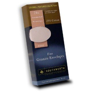Southworth #10 Granite Envelopes, Rose, 24 lb, 50 Count (P954 10L)  Business Envelopes 