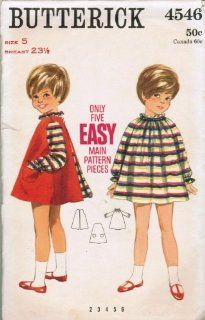 Butterick 4546 Shift Dress, Jumper Pattern Girls Size 6 (Bust 24) Vintage 1960s Butterick Pattern Service Books