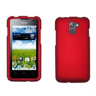 [Maniagear] Red Rubberized Shield Hard Case for Huawei Premia 4G M931 (Metro Pcs) Cell Phones & Accessories