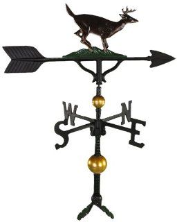 Montague Metal Products 32 Inch Deluxe Weathervane with Color Buck Ornament  Patio, Lawn & Garden