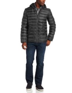 Nautica Men's Hooded Jacket with 2 Pockets, Dark Grey, Small at  Mens Clothing store Down Outerwear Coats