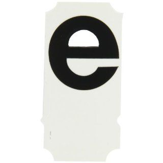 Brady 8240 E Vinyl (B 933), 1 1/2" Black Helvetica Quik Align   Black Lower Case, Legend "E" (Package of 10) Industrial Warning Signs