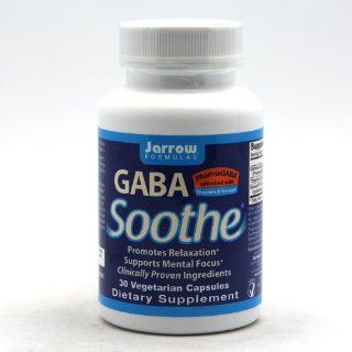 Jarrow Formulas GABA Soothe Size 30 Vegetarian Capsules Health & Personal Care
