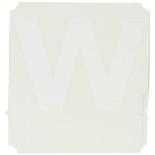 Brady 8325 W Vinyl (B 933), 4" White Helvetica Quik Align   White Lower Case, Legend "W" (Package of 10) Industrial Warning Signs