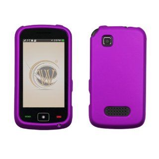 Motorola EX124G Rubberized Hard Case Cover   Purple Cell Phones & Accessories