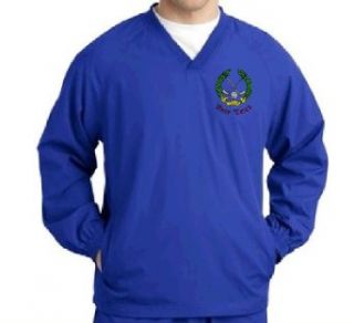 Personalized custom embroidered golf crest design on windshirt Clothing
