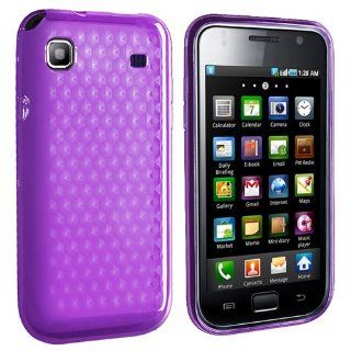 Samsung Galaxy S 4G SGH T959V i9000 Vibrant Purple Diamond Check Pattern Jelly Skin Case Cell Phones & Accessories