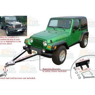 Universal Tow Bar Adjustable Mount Tow Bar Tow Kit with Magnetic Tow Lights Automotive
