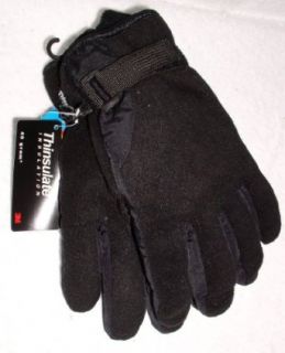 Tek Gear Performance Cold Weather Gear   Boys Microfleece Gloves, Size 16 20, Black Clothing