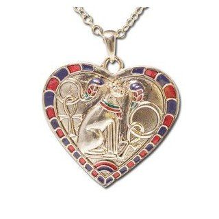 Heart Bastet Egyptian Necklace Women's Men's Spiritual Jewelry FREE CHAIN NECKLACE INCLUDED Pendant Necklaces Jewelry