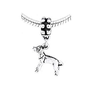 Sterling Silver Rhodesian Ridgeback Dog Dangle Bead Charm Jewelry