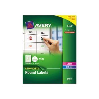 * Removable Inkjet/Laser ID Labels, 1" Diameter, White, 945/Pack *   All Purpose Labels