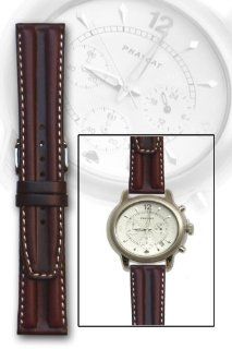 Brown Double hump Oil tanned Calfskin Leather Watch Band 20mm Watches