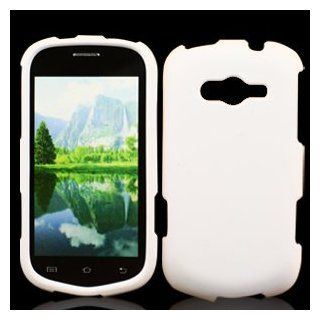 Samsung Galaxy Reverb M950 M 950 White Rubber Feel Snap On Hard Protective Cover Case Cell Phone Cell Phones & Accessories