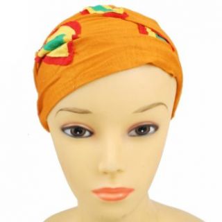 Silly yogi patch rasta headband Orange One size Fashion Headbands