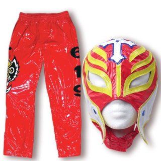 WWE Rey Mysterio Red & Yellow Replica Kid Size Mask & Pants Combo  Other Products  