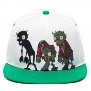 Plants Vs Zombies Group Zombies White Snapback Cap Hat Clothing