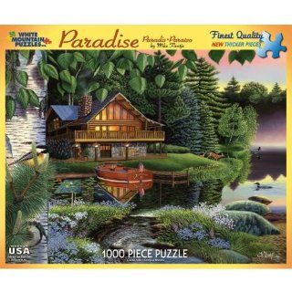 White Mountain Puzzles Paradise   1000 Piece Jigsaw Puzzle Toys & Games