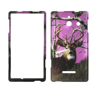 2D Pink Camo Deer Realtree Huawei Ascend W1 H883G Straight Talk TracFone Prepaid Smartphone Case Cover Hard Case Snap on Cases Rubberized Touch Protector Faceplates Cell Phones & Accessories