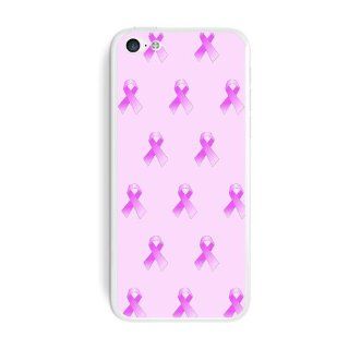 Graphics and More Breast Cancer Awareness Ribbons Protective Skin Sticker Case for Apple iPhone 5C   Set of 2   Non Retail Packaging   Opaque Cell Phones & Accessories
