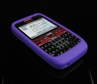 PURPLE Soft Rubber Silicone Skin Cover Case for Nokia E63 w/ Free Screen Prot Cell Phones & Accessories