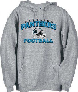 Carolina Panthers Stacked Helmet Hooded Sweatshirt   Small  Athletic Sweatshirts  Sports & Outdoors