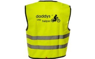 Kids Yellow Hi Vis Safety Vest Daddys Little Helper option Large  
