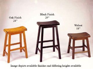 Set of 2 18 Inch High Gaucho Walnut Finish Saddle Seat Stool SHIPS FOR ONLY $4.95   Barstools Without Backs