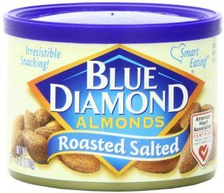 Blue Diamond Almonds Roasted With Sea Salt, 6 Ounce Tins (Pack of 12)  Snack Almonds  Grocery & Gourmet Food